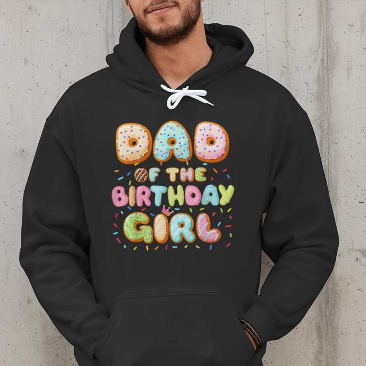 Dad Of The Birthday Girl Sweet Donut Birthday Family Men Hoodie