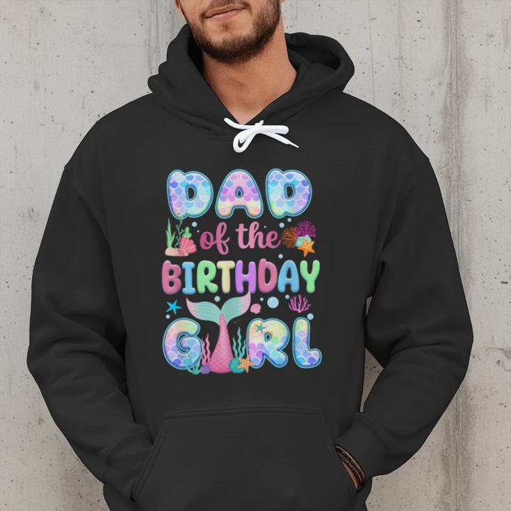 Dad Of The Birthday Mermaid Girl Family Matching Party Men Hoodie