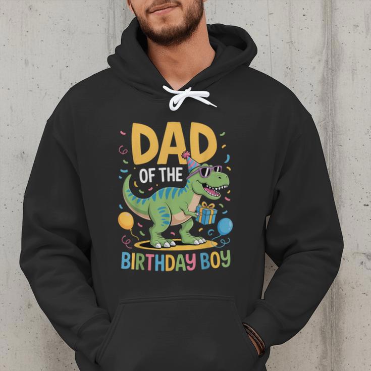 Dad Of The Birthday Party Outfit Dinosaur Squad Daddy Men Hoodie