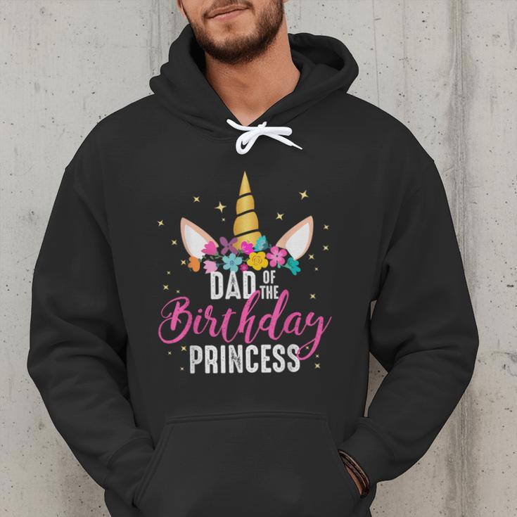 Dad Of The Birthday Princess Father Unicorn Birthday Men Hoodie