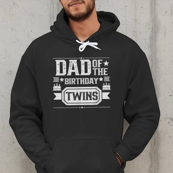Dad Of The Birthday Twins Cute Twin Celebrate Father Daddy Men Hoodie