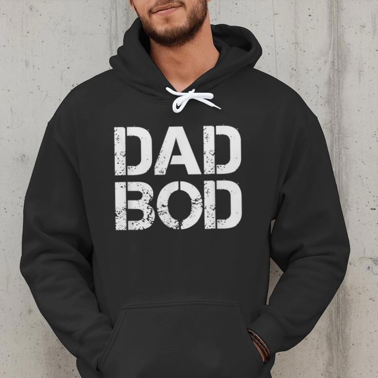 Dad BOD Rough Strong 90s Stencil Text Men Hoodie