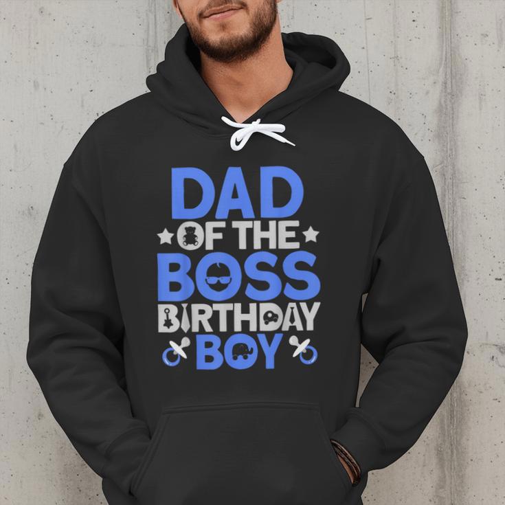 Dad Of The Boss Birthday Party Outfit Like A Boss Dad Men Hoodie