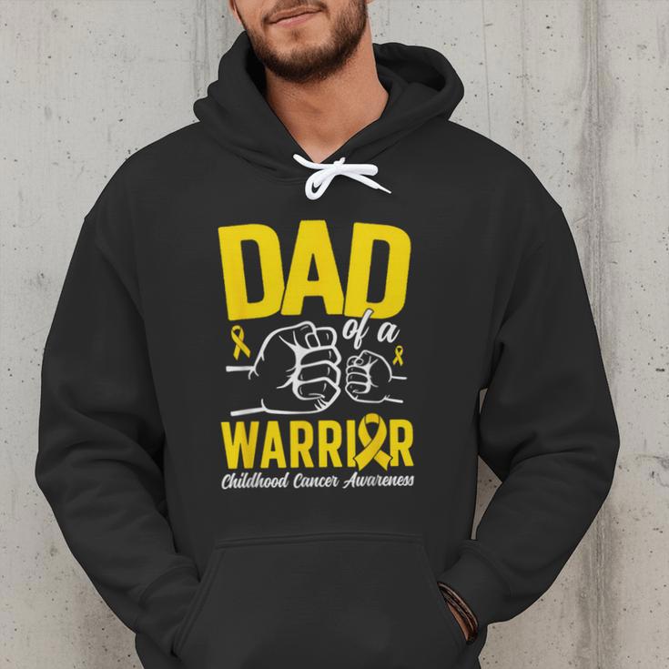 Dad Of A Childhood Cancer Warrior Childhood Cancer Awareness Men Hoodie