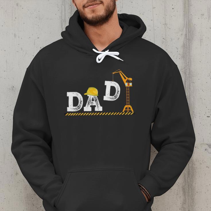 Dad Construction Excavator Family Matching Bday Party Men Hoodie