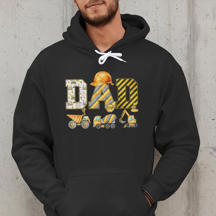 Dad Construction Excavator Kids Matching Family Party Men Hoodie