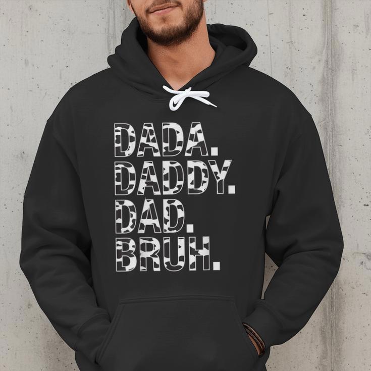 Dad Dada Daddy Bruh Papa Cow Daddy Love Cows Dad Cow Print Men Hoodie