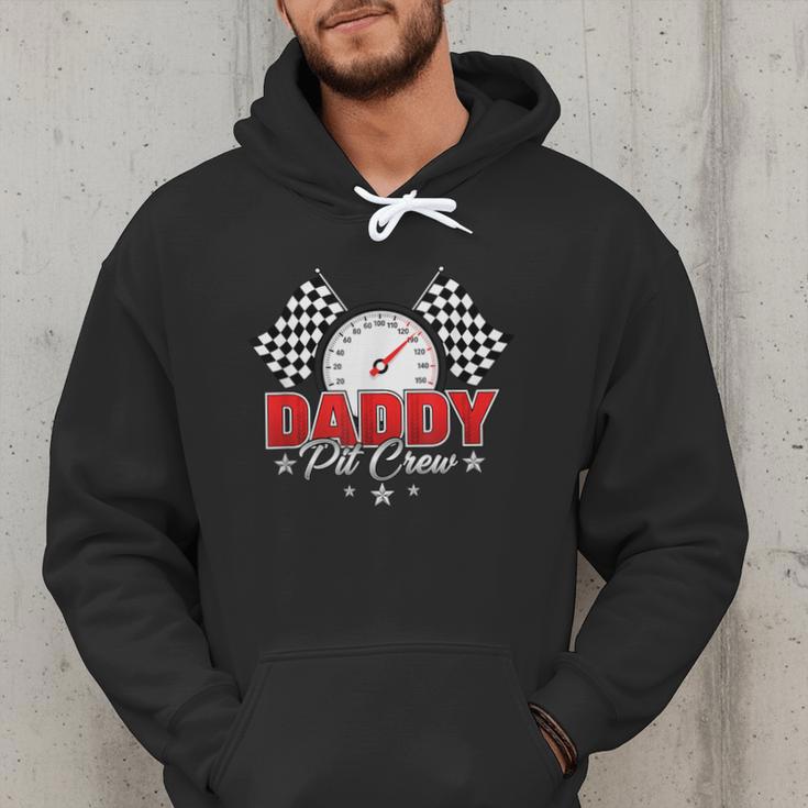 Dad Daddy Pit Crew Race Car Birthday Racing Party Men Hoodie