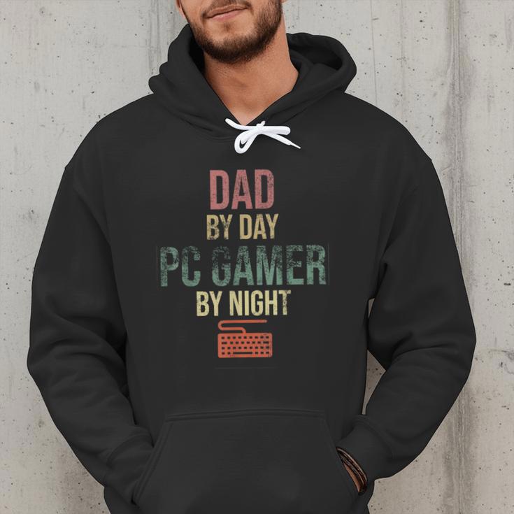Dad By Day PC Gamer By Night For Gaming Dads Men Hoodie