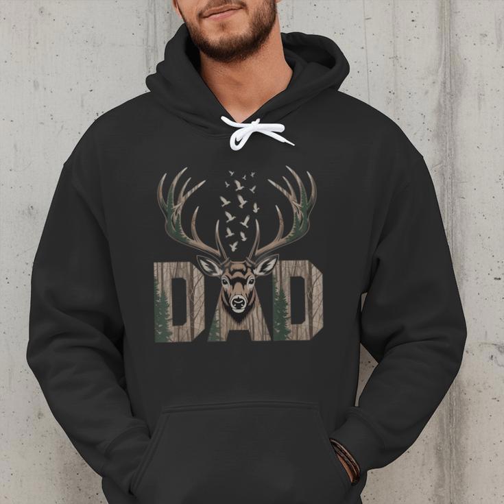 Dad Deer Hunting Camo Father Hunters Buck Camouflage Nature Men Hoodie