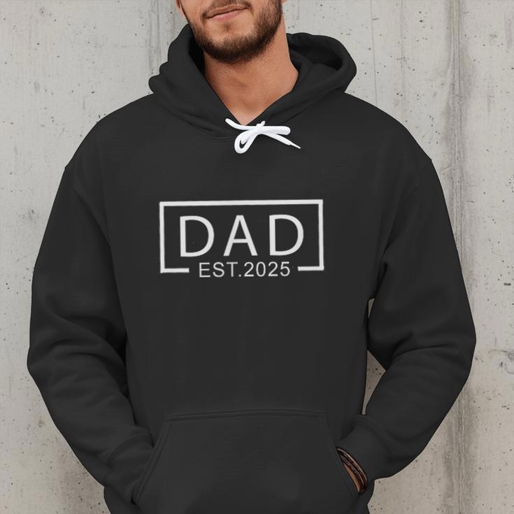 Dad Est2025 Expect Baby 2025 Father 2025 Logo New Dad 2025 Men Hoodie