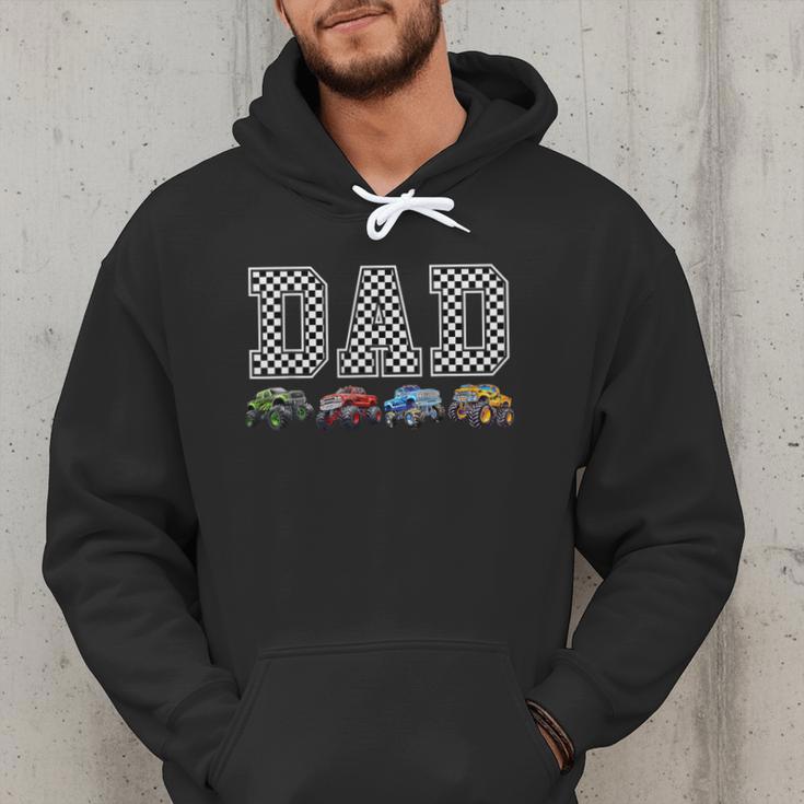Dad Family Crew Monster Truck Lover Birthday Matching Men Hoodie