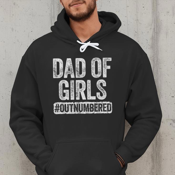 Dad Of Girls Outnumbered Shirt Men Daddy Fathers Day Men Hoodie