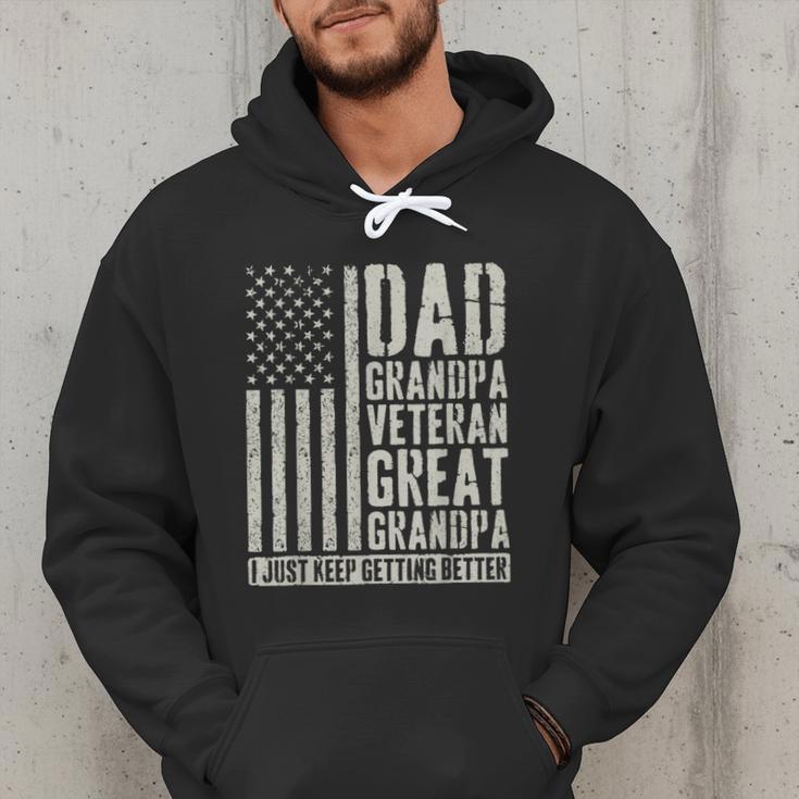 Dad Grandpa Veteran Great Grandpa Men Hoodie