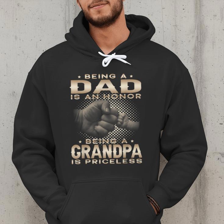 Being a Dad Is An Honor Grandpa Is Priceless Fathers Day Men Hoodie