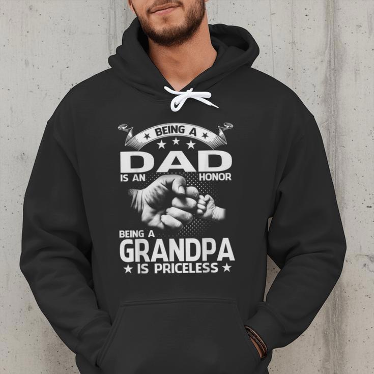 Being A Dad Is An Honor Being A Grandpa Is Priceless Men Hoodie