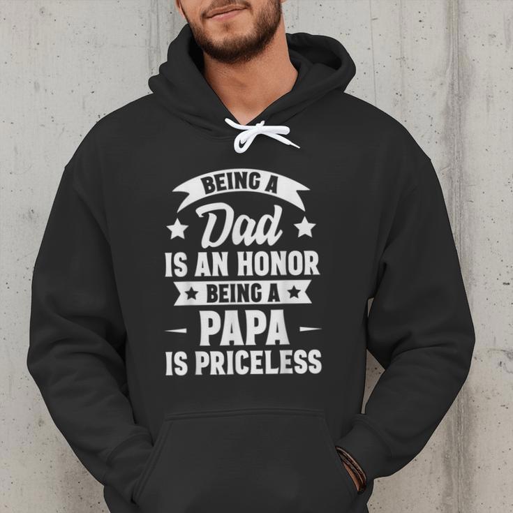 Being A Dad Is An Honor Being A Papa Is Priceless Men Hoodie