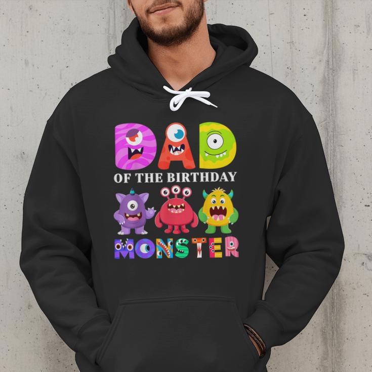 Dad Little Monster Kids 1st Birthday Party Family Monster Small Men Hoodie