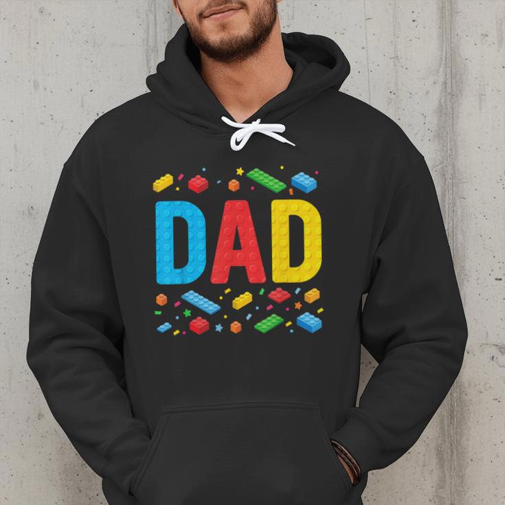 Dad Master Builder Building Bricks Blocks Family Fathers Day Men Hoodie