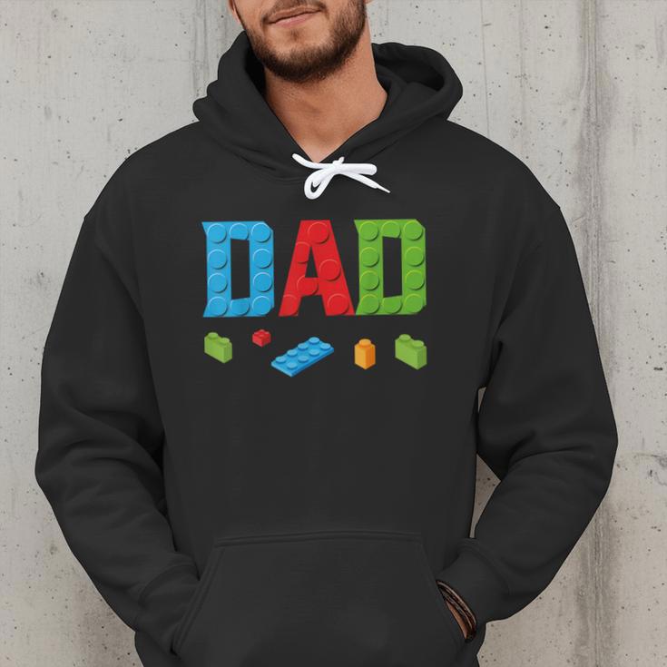 Dad Master Builder Building Bricks Blocks Family Set Parents Small Men Hoodie
