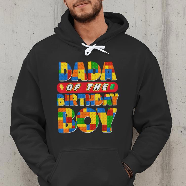 Dad And Mom Dada Birthday Boy Building Bricks Family Party Men Hoodie