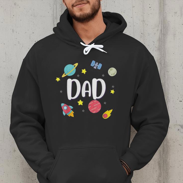 Dad Outer Space Galaxy Birthday For Family Men Hoodie