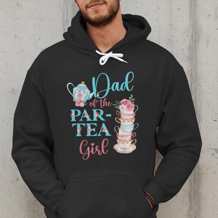 Dad Of The Par-Tea Girl Floral Tea Party Birthday Family Men Hoodie