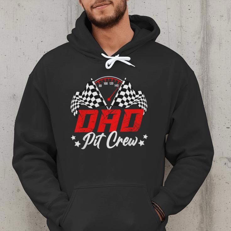 Dad Pit Crew Birthday Party Race Car Lover Racing Family Men Hoodie