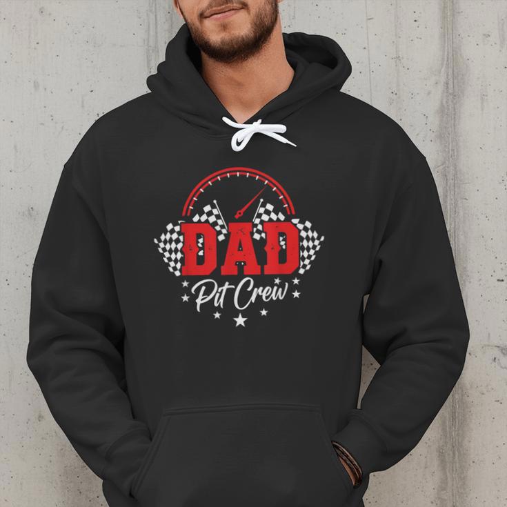 Dad Pit Crew Birthday Party Race Car Racing Family Matching Men Hoodie
