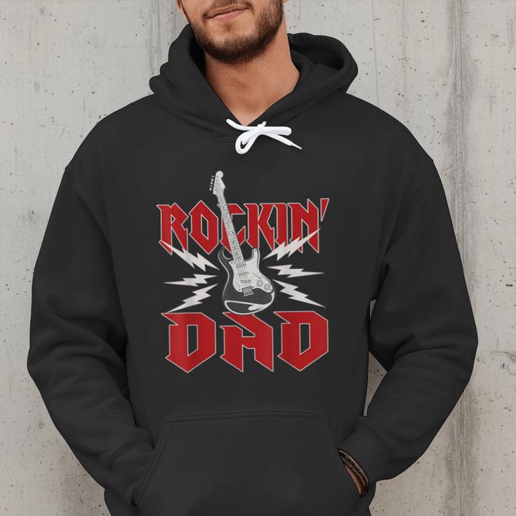 Dad Rockin One Birthday Family Matching Rock Guitar Men Hoodie Dad Rockin One Birthday Family Matching Rock Guitar Men Hoodie