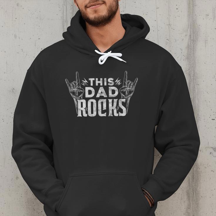 This Dad Rocks Rock n Roll Heavy Metal Fathers Day T-Shirt Men Hoodie