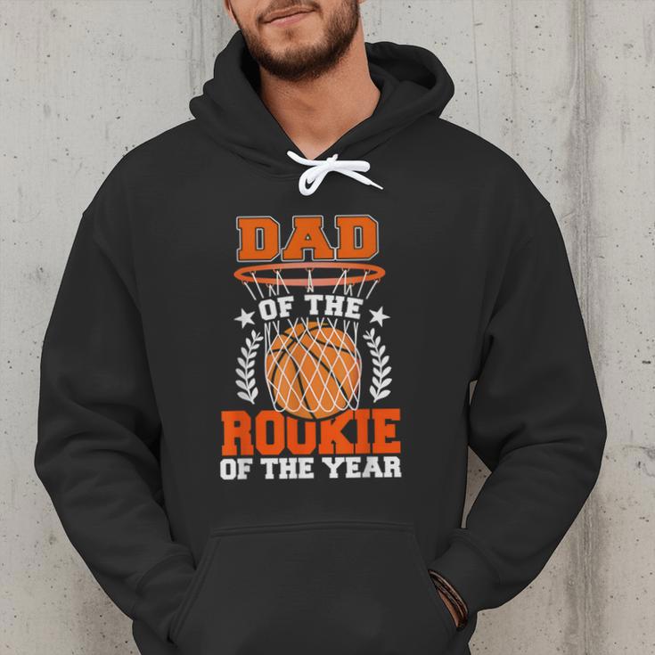 Dad Of Rookie 1st Basketball Bday Theme Matching Men Hoodie