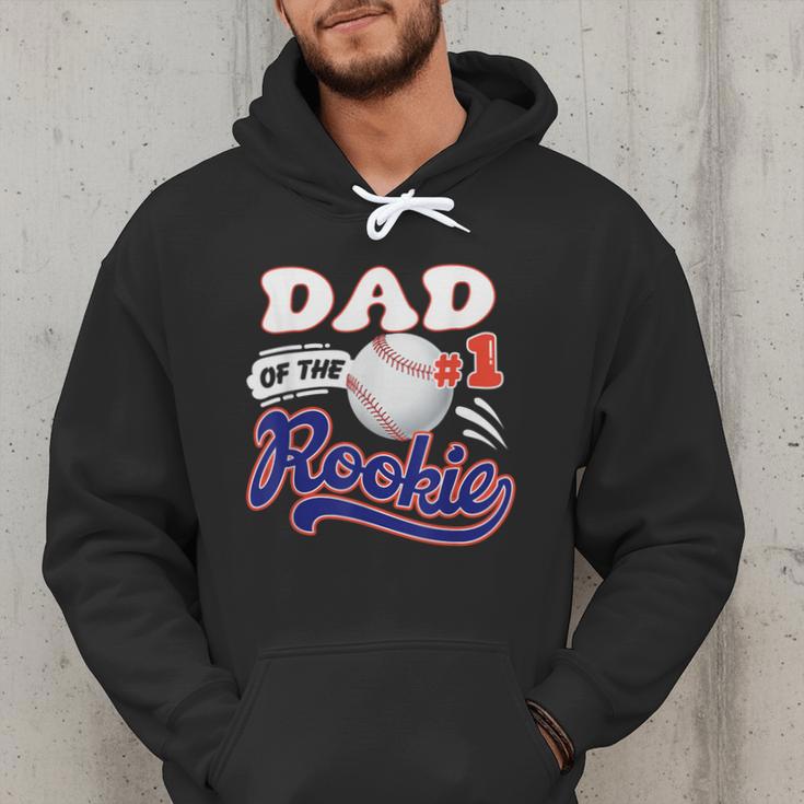 Dad Rookie Of Year 1st Birthday Baseball Theme Matching Men Hoodie