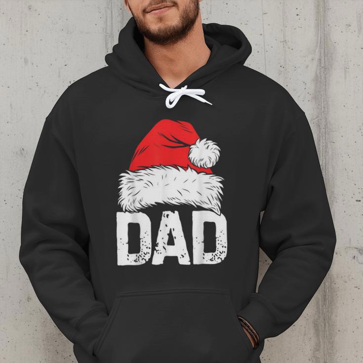 Dad Santa Christmas Family Matching Pajamas Papa Xmas Father Short Sleeve Men Hoodie