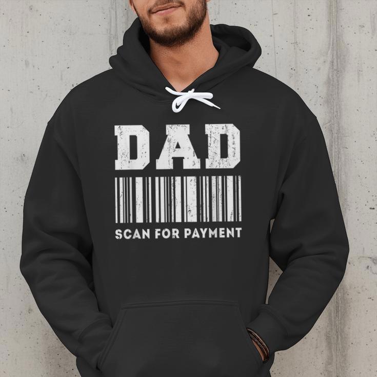 Dad Scan For Payment Barcode Father's Day Men Hoodie