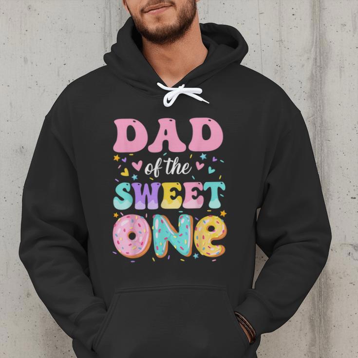 Dad Of The Sweet One 1st Birthday Donut Bday Party Men Hoodie