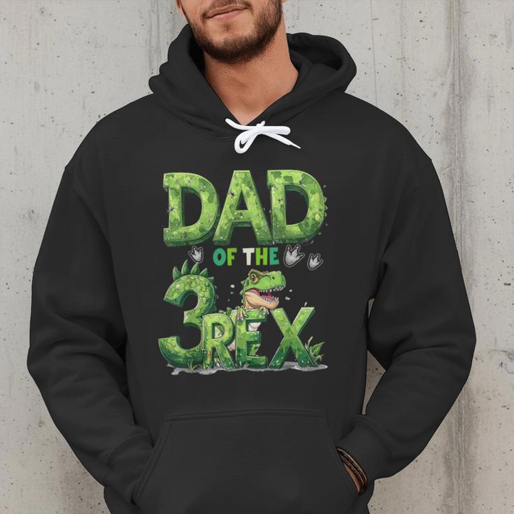 Dad Of The Three Rex Birthday Boy Dinosaur Family Matching Men Hoodie
