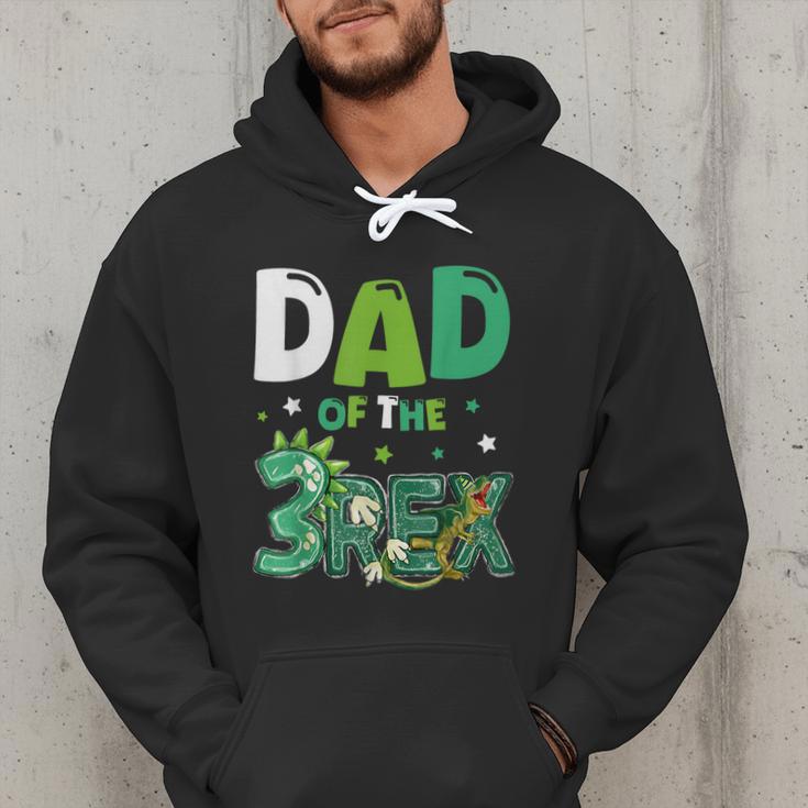 Dad Of The Three Rex Birthday Dinosaur Family Matching Men Hoodie
