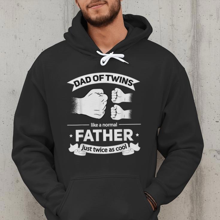 Dad Of Twins 2024 Father Twice As Cool Father's Day Twin Dad Men Hoodie