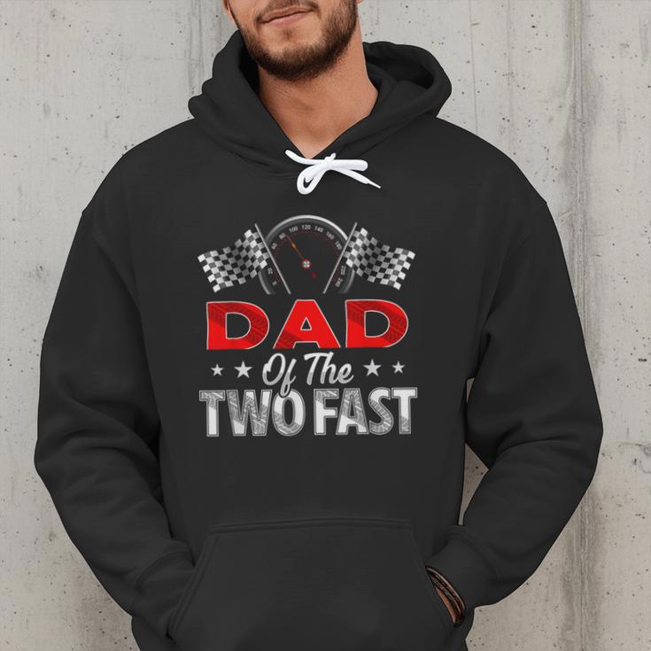 Dad Of The Two Fast Second Birthday Racing Car Family Men Hoodie