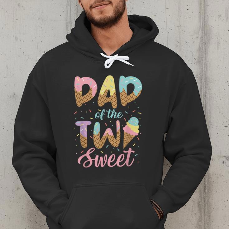 Dad Of The Two Sweet Birthday Girl Ice Cream Lovers 2nd Men Hoodie
