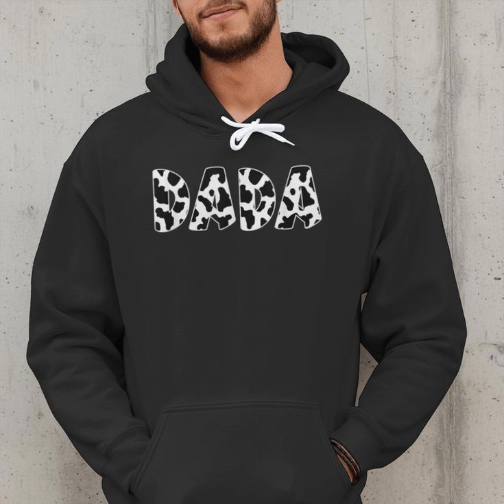 Dada Cow Print Cow Pattern Father's Day Small Men Hoodie Dada Cow Print Cow Pattern Father's Day Small Men Hoodie