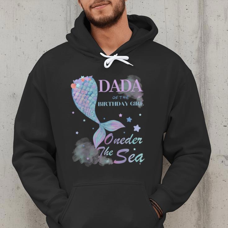 Dada Dad 1st Birthday Mermaid Oneder The Sea Family Matching Men Hoodie
