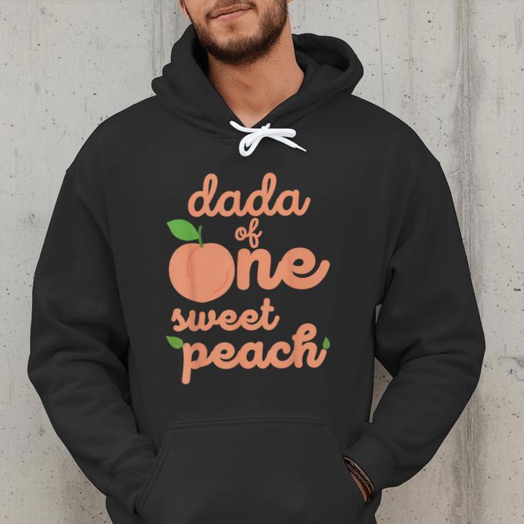 Dada Dad First Birthday One Sweet Peach Bday Family Matching Men Hoodie