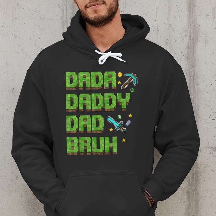 Dada Daddy Dad Bruh Father's Day Game Pixel Men Hoodie