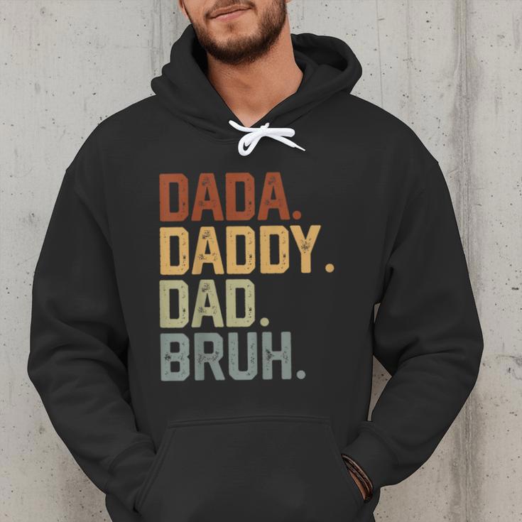 Dada Daddy Dad Bruh Retro Vintage Fathers Day Vintage Men Hoodie