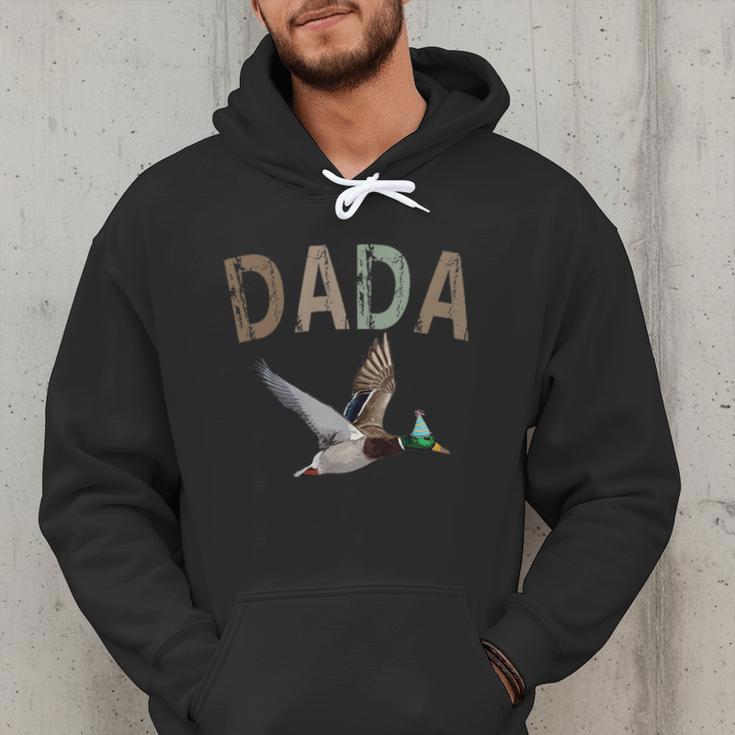 Dada Duck Hunting One Lucky Duck 1st Birthday Family Party Men Hoodie