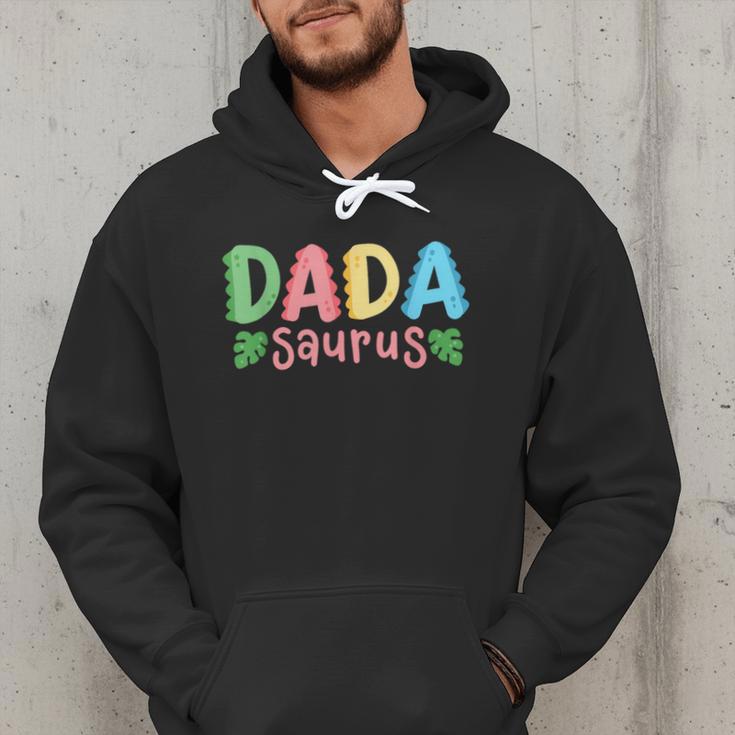Dada Saurus Kids Dinosaur Birthday Party Family Matching Men Hoodie