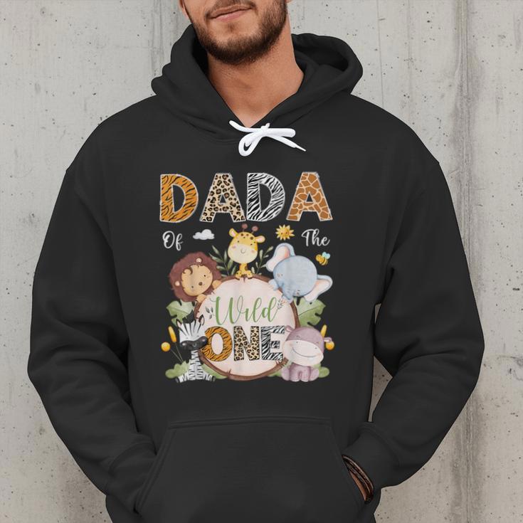 Dada Of The Wild One 1St Birthday Safari Jungle Animals Men Hoodie