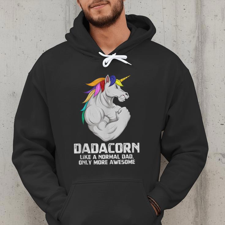 Dadacorn Muscle Dad Unicorn Fathers Day Men Hoodie
